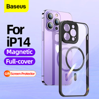 Baseus Magnetic Phone Case For iPhone 14 Pro Max Transparent Shockproof Protective Back Case Cover For iPhone 14 Plus 2022 Coque