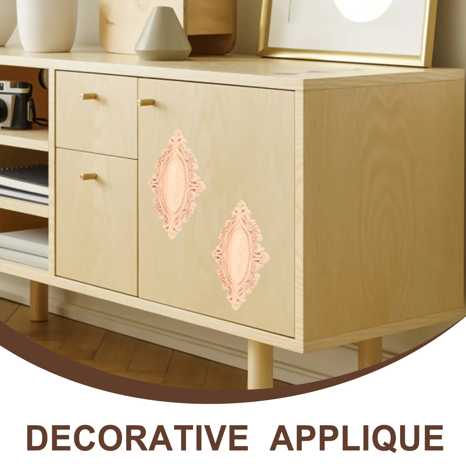 

Oval European Carved Door Decoration Furniture Carving Applique Rubber Wood Appliques and Onlays