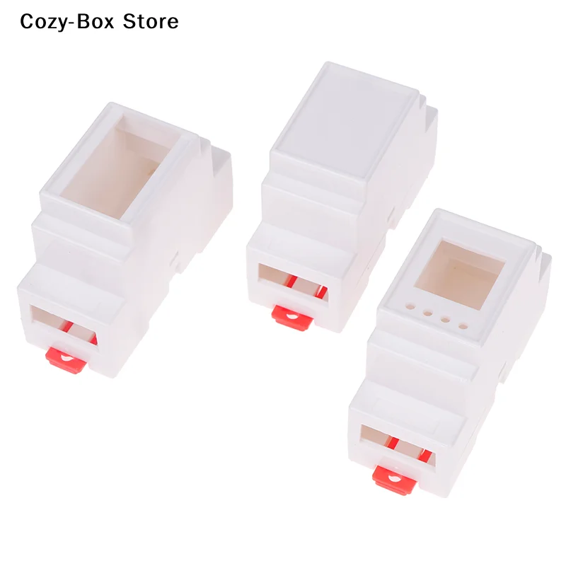 [ZY]1PC DIN Rail PLC Junction Box Plastic Electronics Box Project Case 4Colors 88x37x59mm 35-Rail Mounting Instrument Housing