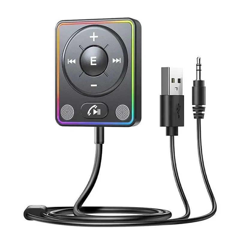 Car MP3 Player Multi-Function Wireless Audio Converter with Noise Reduction AUX Music Adapter Plastic Receiver