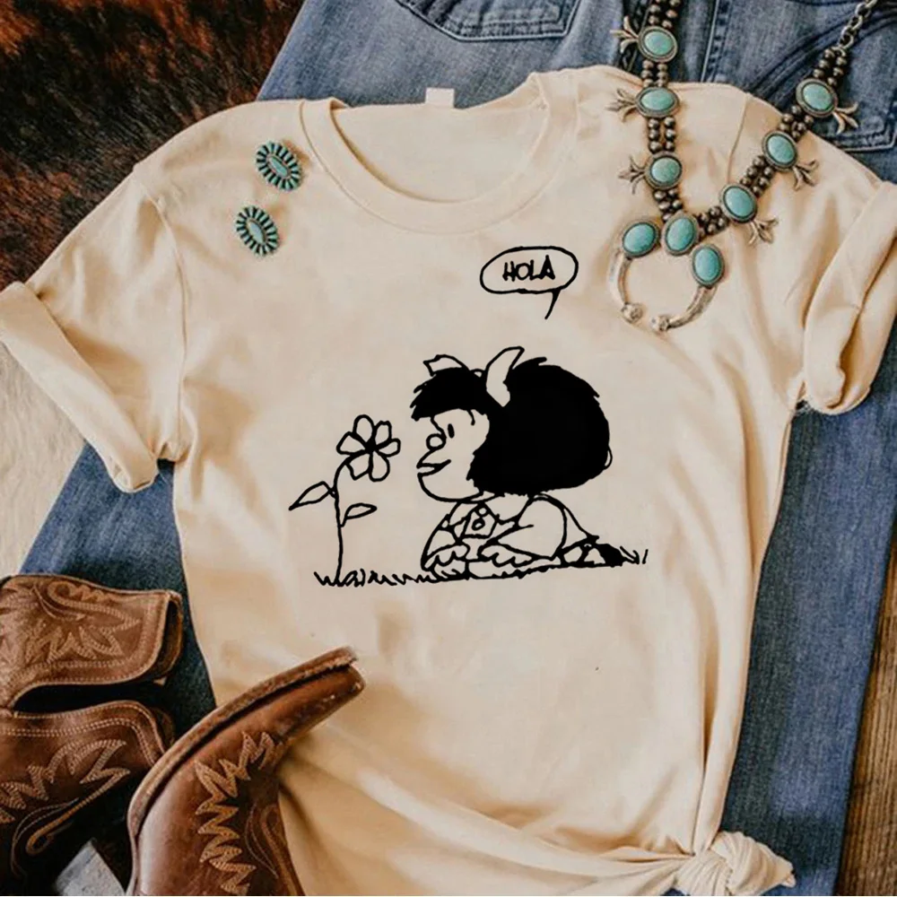 Mafalda t shirt women summer t shirt female graphic streetwear harajuku clothing