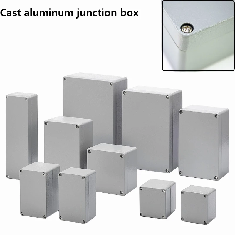 

1Pc Cast aluminum junction box metal button box power box aluminum alloy wire box indoor and outdoor waterproof box terminal box