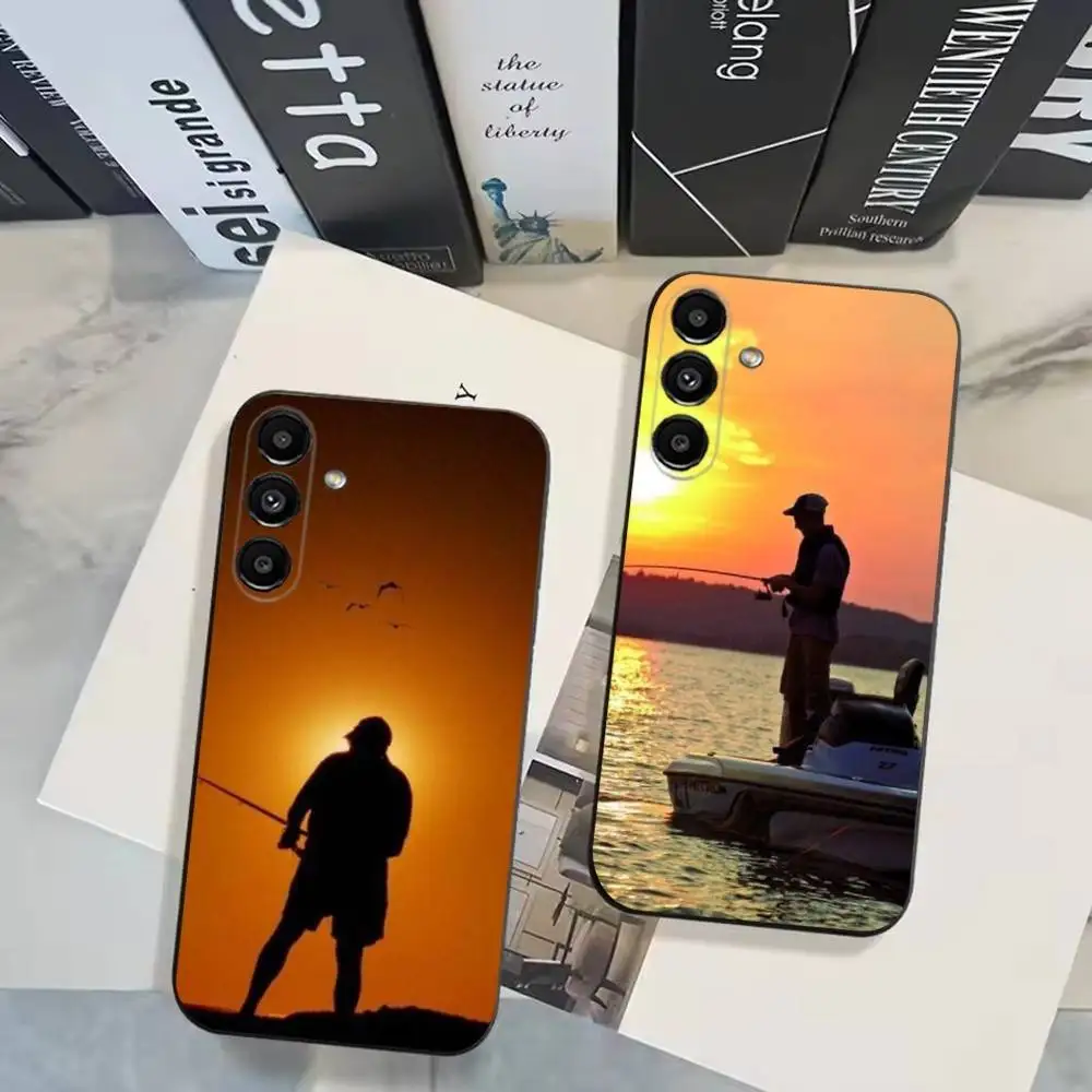 

Fishing Fisherman Hunting Phone Case For Samsung Galaxy A20,A21s,A22,A31,A32,A52,A53,A72,73,A80 Soft Black Cover
