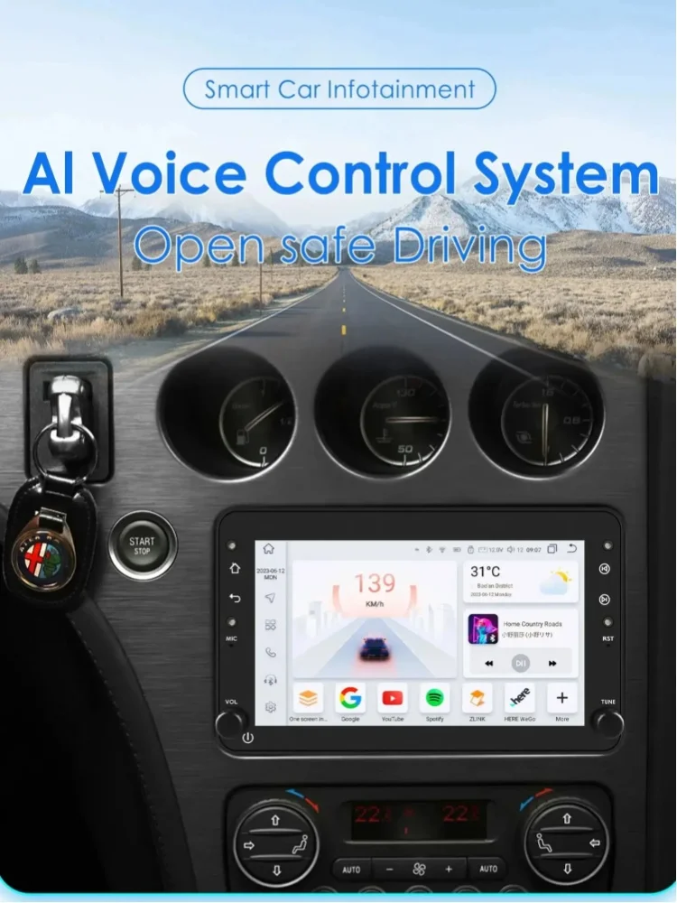 Android Autoradio für Alfa Romeo 159 Brera Spider Sportwagon Auto-Multimedia 1Din Wireless Carplay Autoradio 7862 Intelligentes GPS