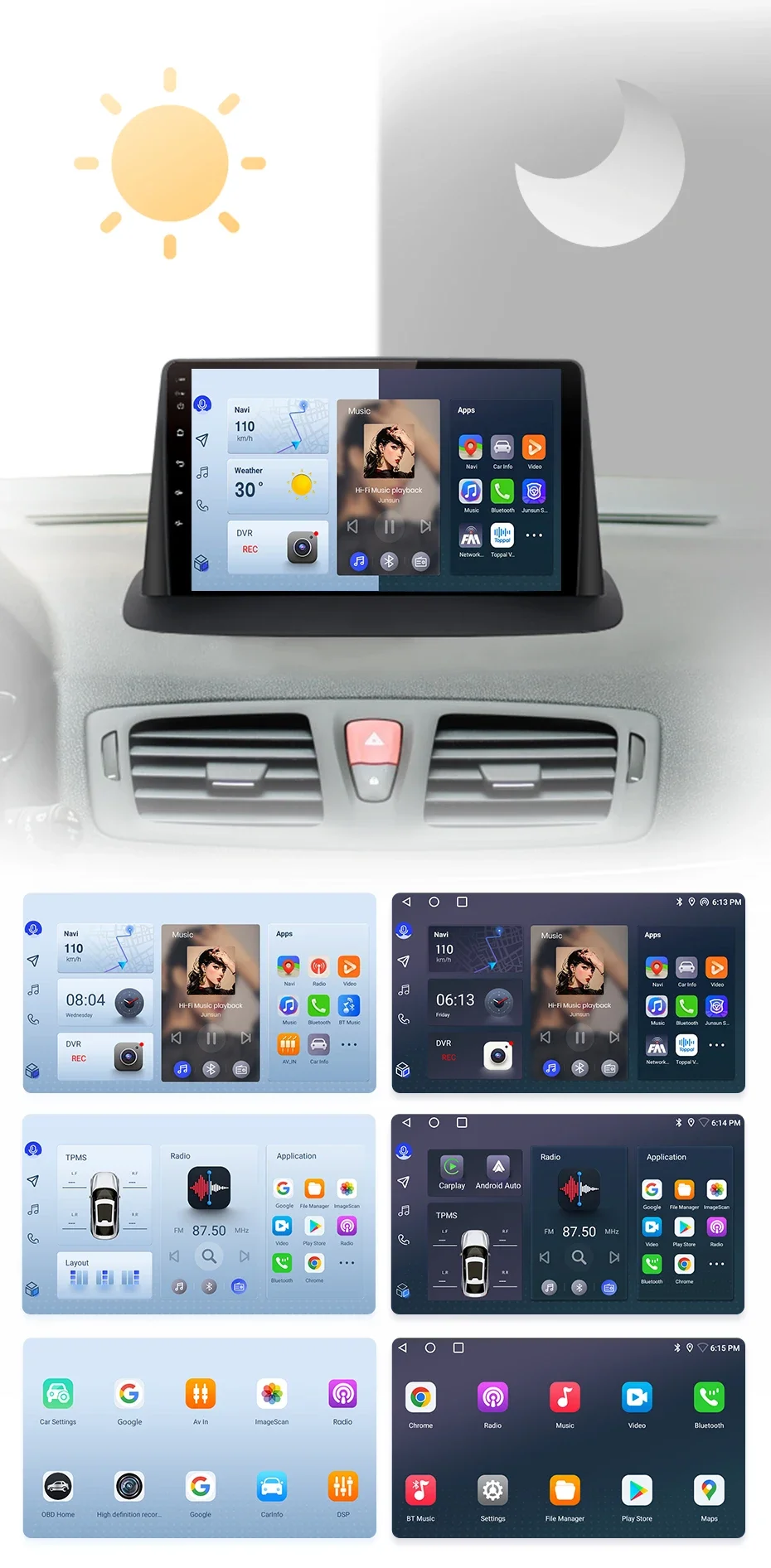 Junsun carplay android autoradio für renault megane 3 fluence samsung sm3 2011-2015 auto intelligente systeme rds 2 din autoradio – Detail 13
