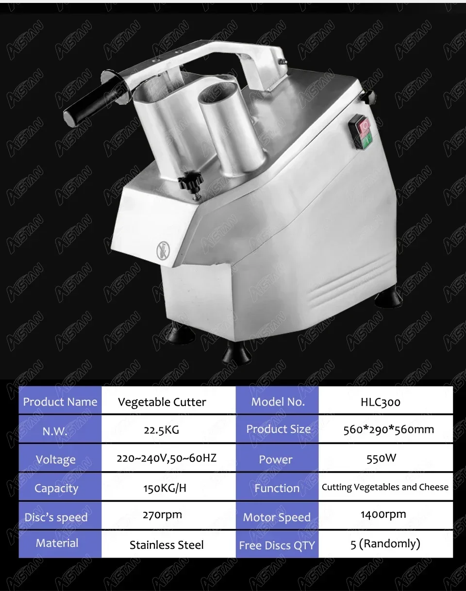 Restaurant Professional Multi-function Commercial Industrial Stainless Steel Electric Fruit Vegetable Cutter Machine