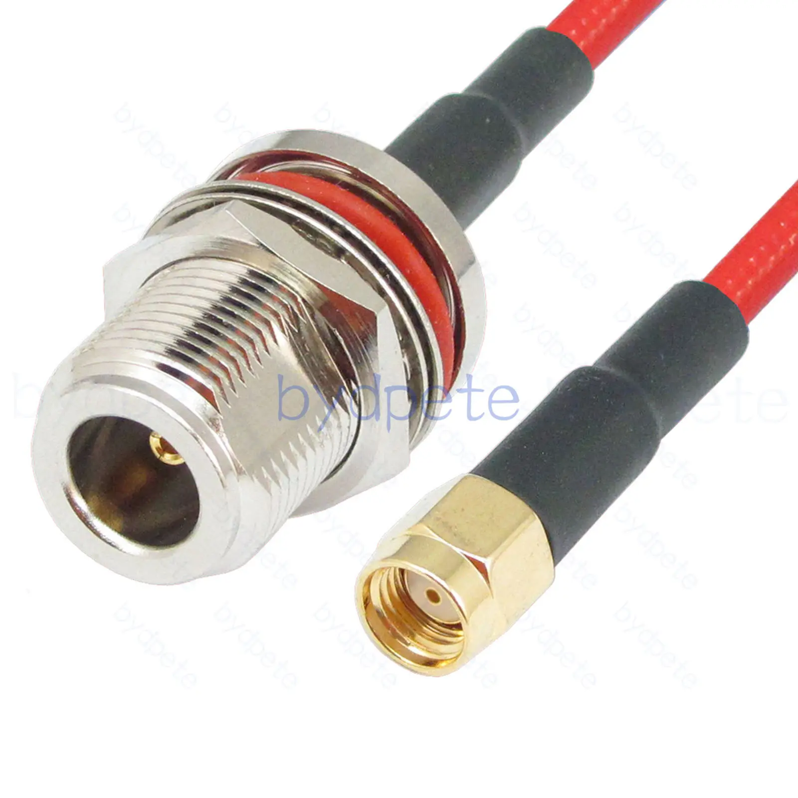 

RG402Red FEP N Female Bulkhead Waterproof to RP-SMA Male Semi Rigid Flexible Coaxial Cable Low Loss RF 50ohms Coax Koaxial Kable