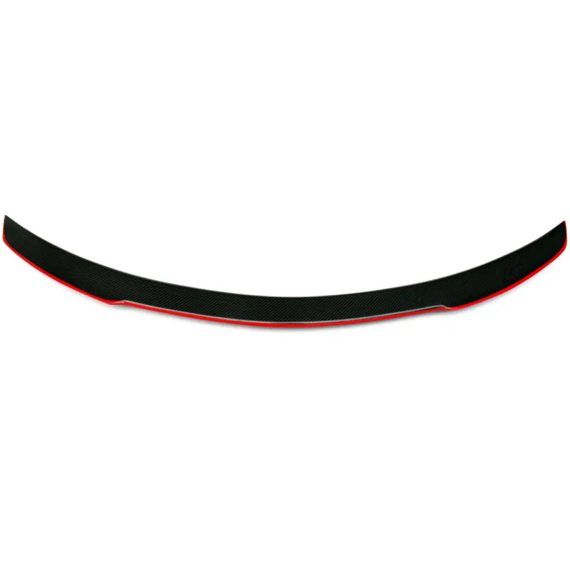 For BENZ C CLASS W205 4 Doors FD Style Red Side Rear Spoiler 2015-2018 Carbon Fiber Rear Trunk Wing Spoiler