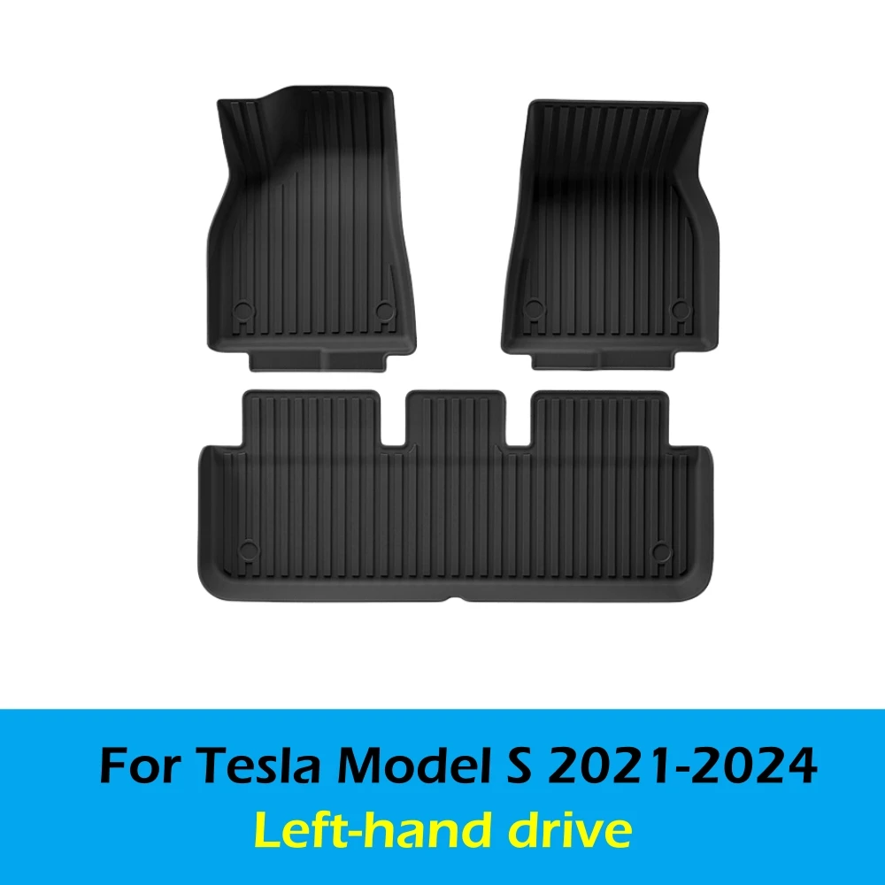 Für Tesla Model S Plaid 3D-Material Kofferraumauskleidung Allwetter-Autoteppiche Rutschfeste Kofferraummatte Bodenteppiche Maßanfertigung 2021-2024 – Detail 7