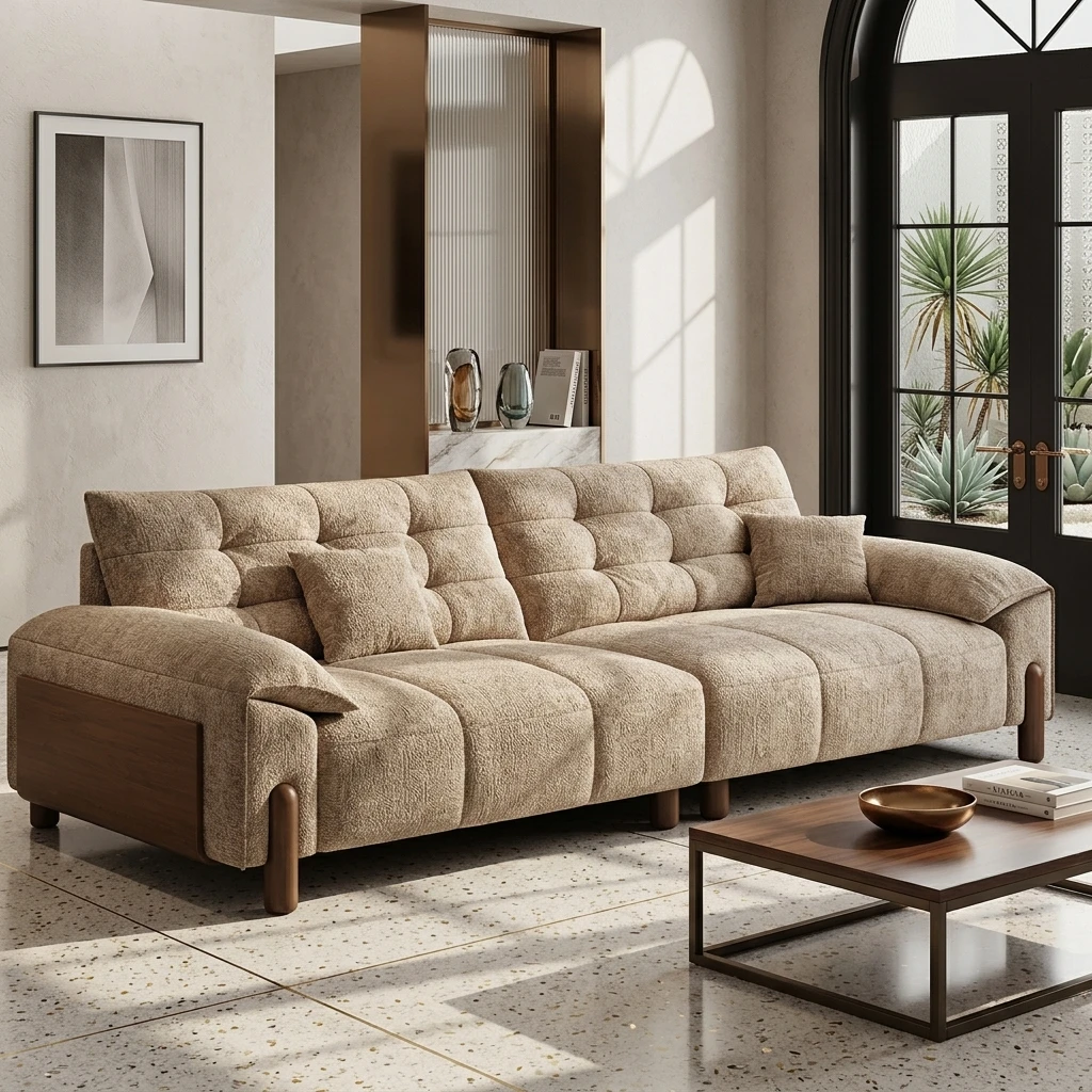 ^Designer Italian Style Chenille Velvet Sofa-Puffy Modular Sectional Movable for Modern Minimalist Living Room Use Wholesale