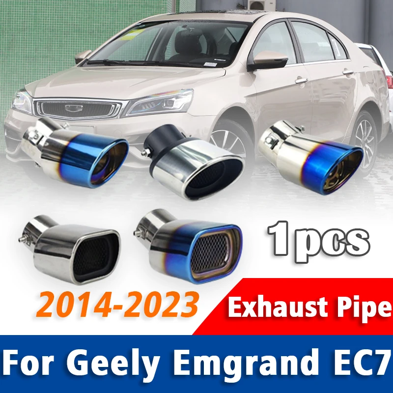 

1Pcs For Geely Emgrand EC7 2014-2023 Stainless Steel Exhaust Pipe Muffler Tailpipe Muffler Tip Car Rear Tail Throat Accessories