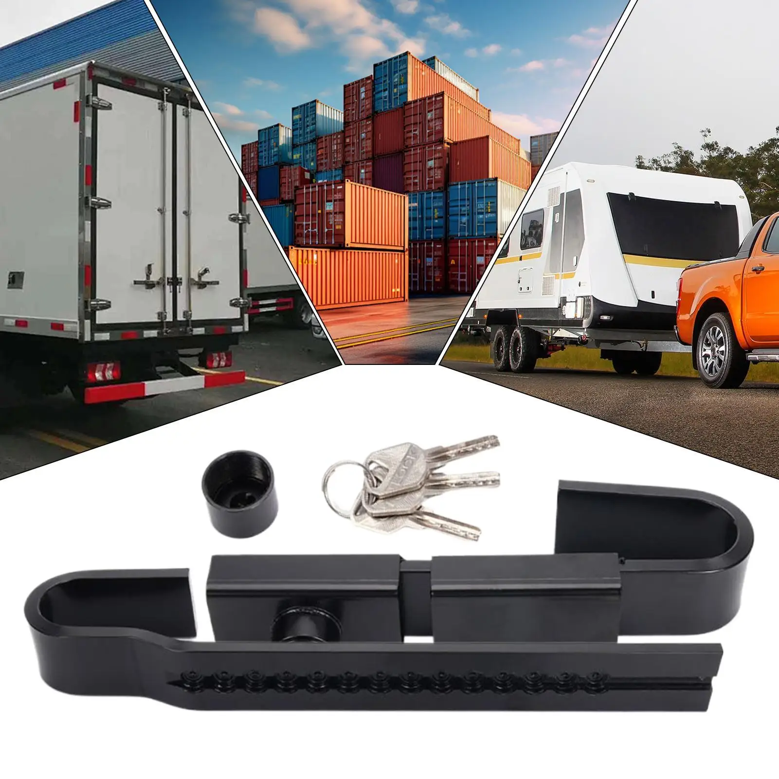 

Shipping Container Locks Heavy Duty Trailer Box Lock With 3 Keys Adjustable Steel Security Padlock For Truck Parcel Transport