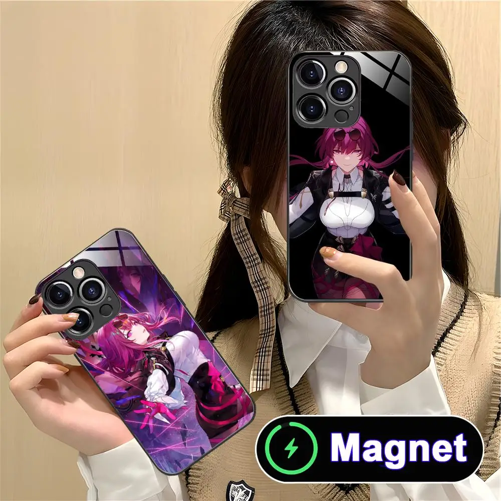 

HSR Kafka Phone Case for iPhone 17 16 15 14 13 12 11 Air Pro Max Plus Mini Glass Magnet Cover