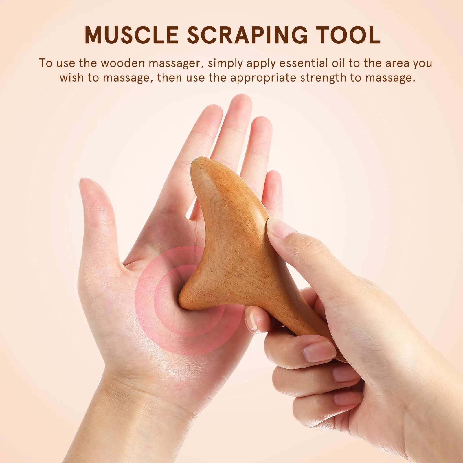 

Thai Wood Massage Muscle Scraping Tool Unique Triangular Wooden Gua Sha Tool for Neck Back Therapy Thai Wood Massager
