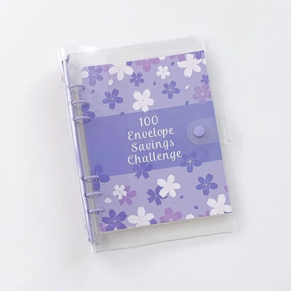 الإدارة المالية 100 مغلف تحدي التوفير 100 مغلف فضفاض أوراق الموثق A5 مجموعة المجلدات الميزانية زهر الكرز #1