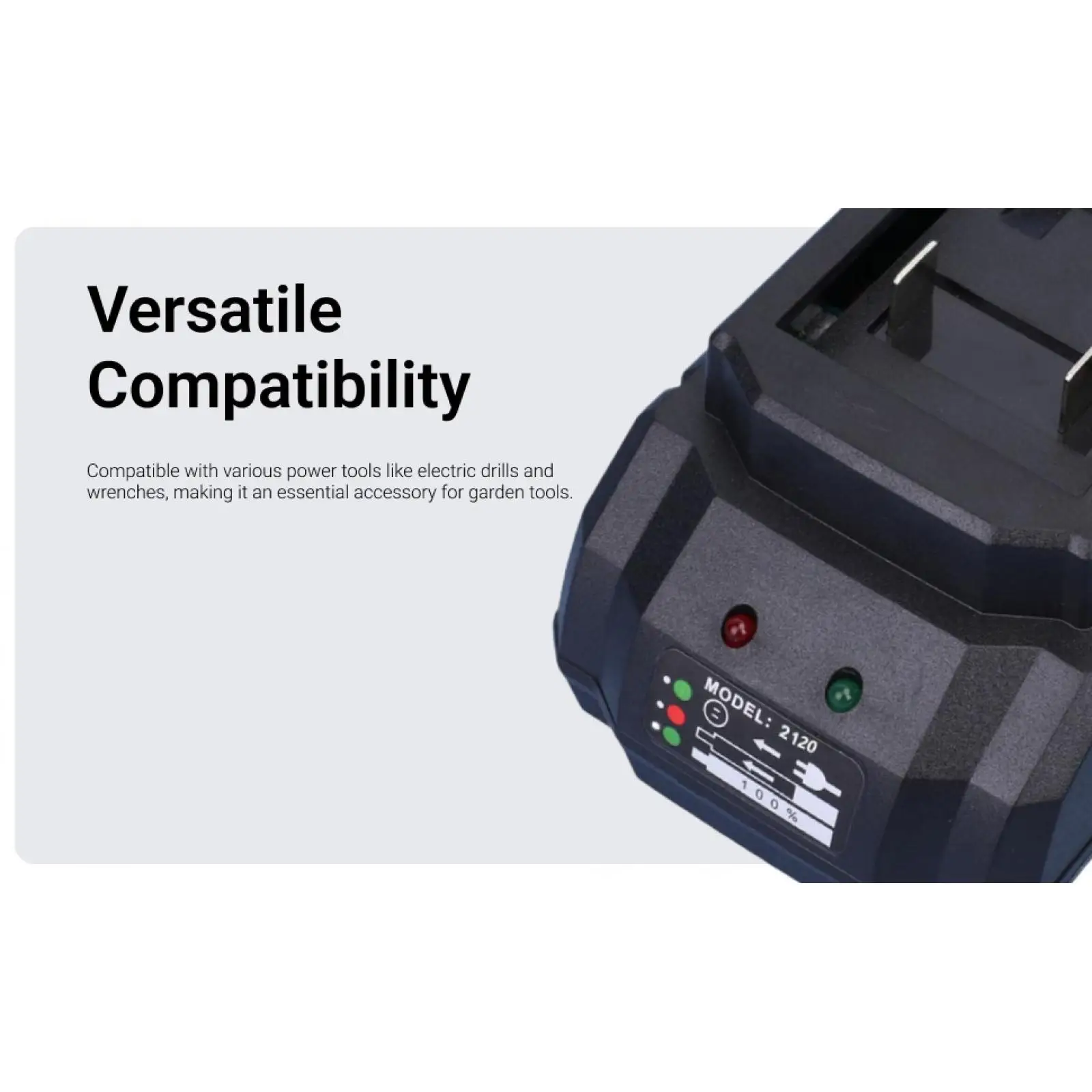 

Зарядное устройство для садовой техники, портативное, с многоуровневой защитой