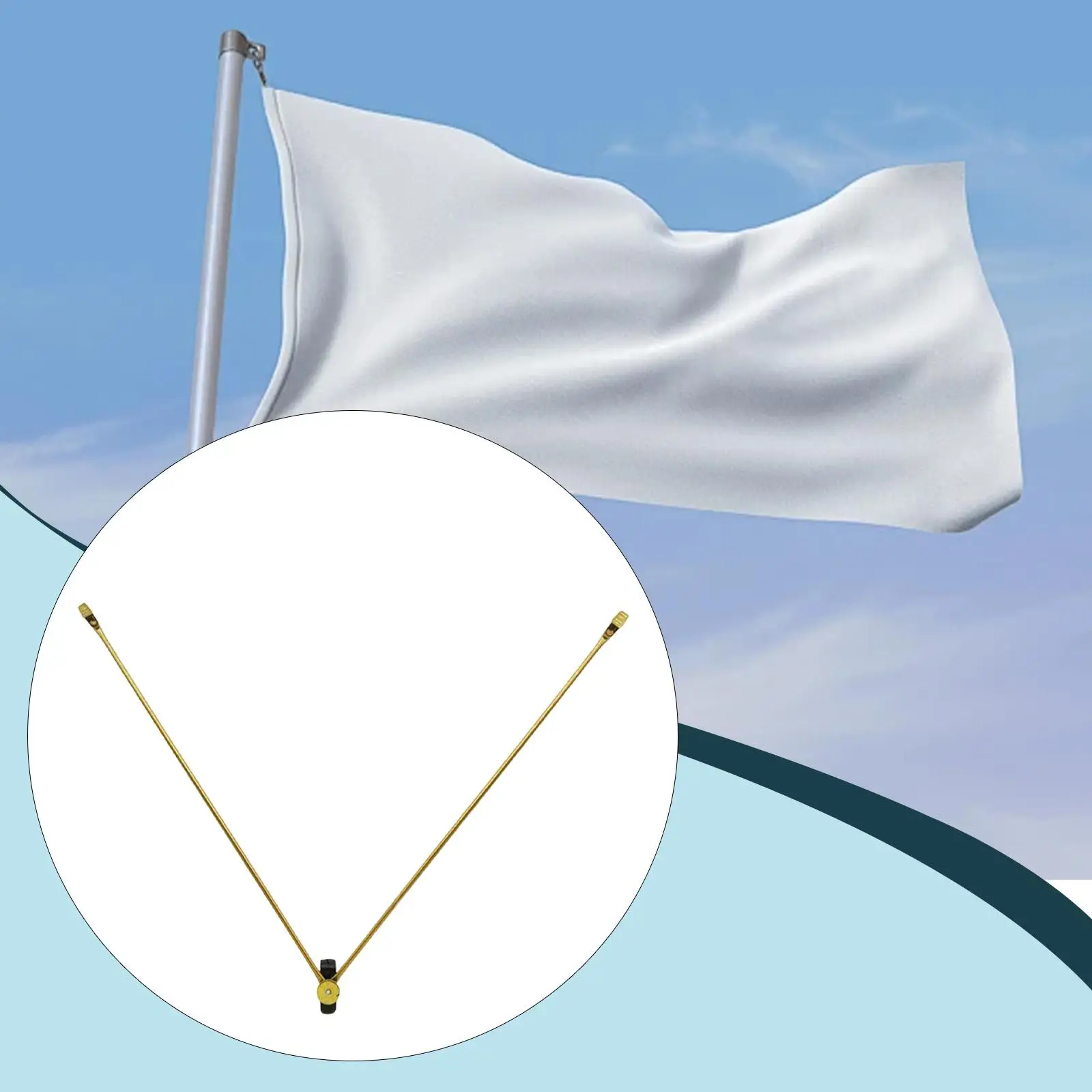Flag Spreader Flag Display Easy Installation Rotatable Banner Holder Steel for Office Lobby Holidays Independence Day Public
