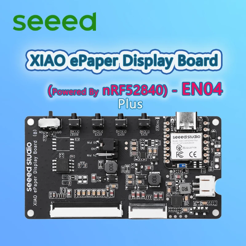 

Seeed XIAO Epaper Display Board(NRF52840) - EN04 For Epaper, Powered By XIAO NRF52840 Plus Support 24-Pin 50-Pin Epaper Display