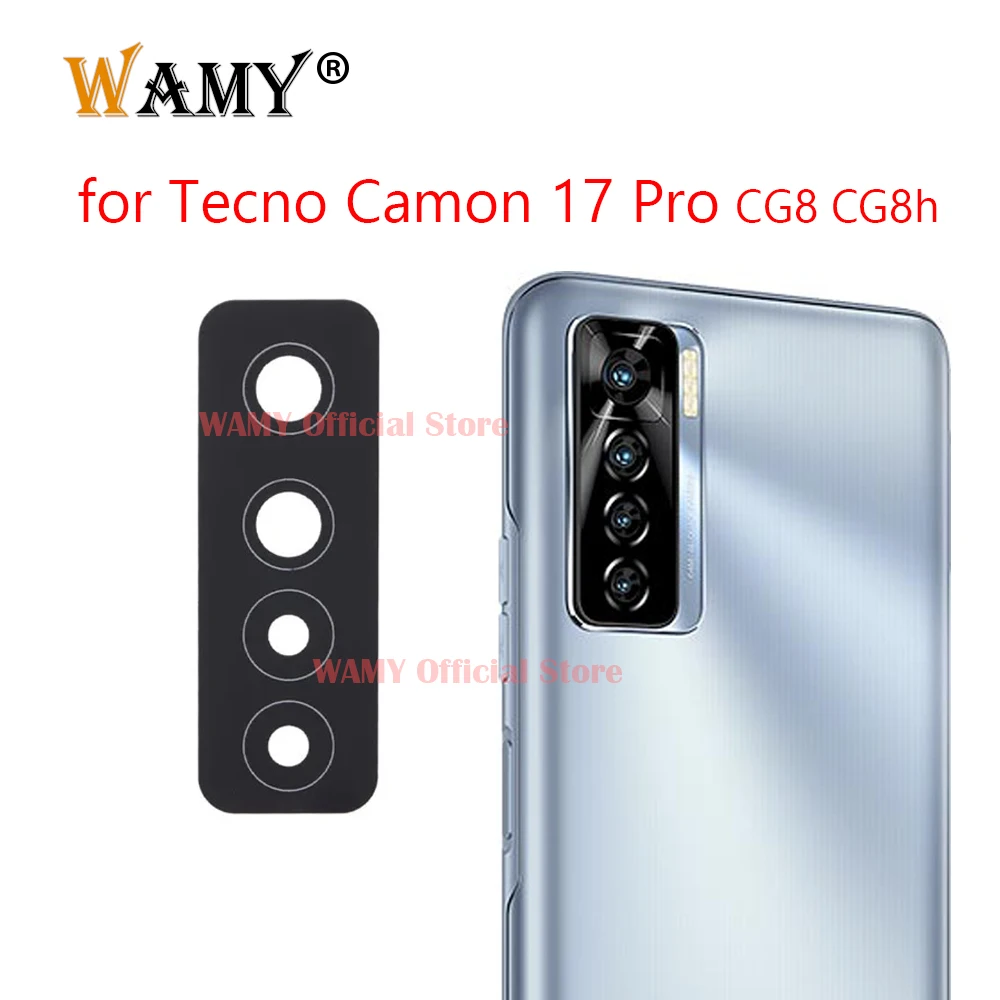 

WAMY New Rear Back Camera Glass Lens Replacement For Tecno Camon 17 Pro CG8 CG8h With Sticker