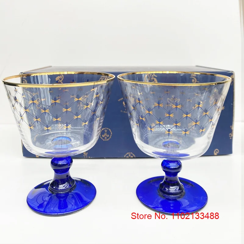 Russian Cobalt Blue Net Crystal Glass Luxury Wine Gift Royal Glassware Wineglass Red Wine Cup Whisky Pair Cup Tumbler Juice Mug