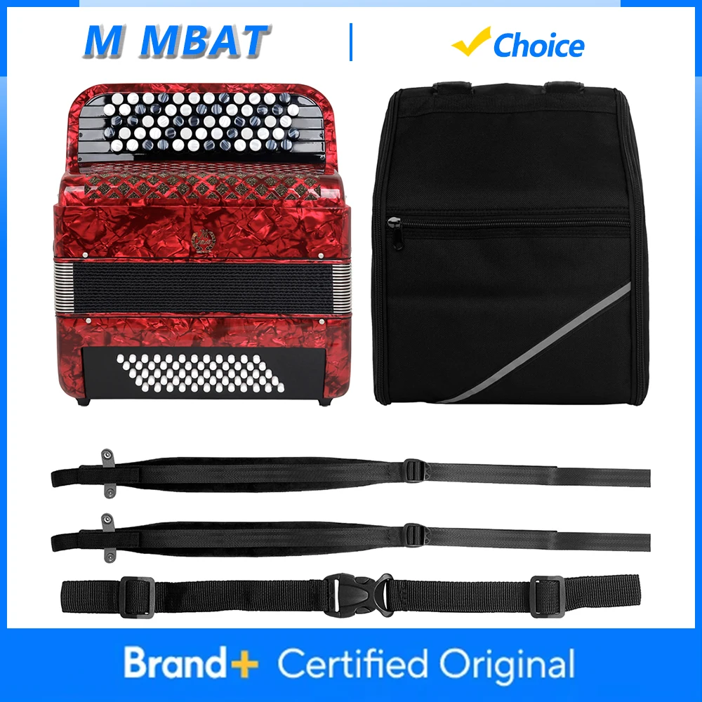 

M MBAT 60 Bass 62, аккордеон, профессиональный аккордеон Bayan с ремешком для сумки, клавиатурный инструмент для оценки выступлений