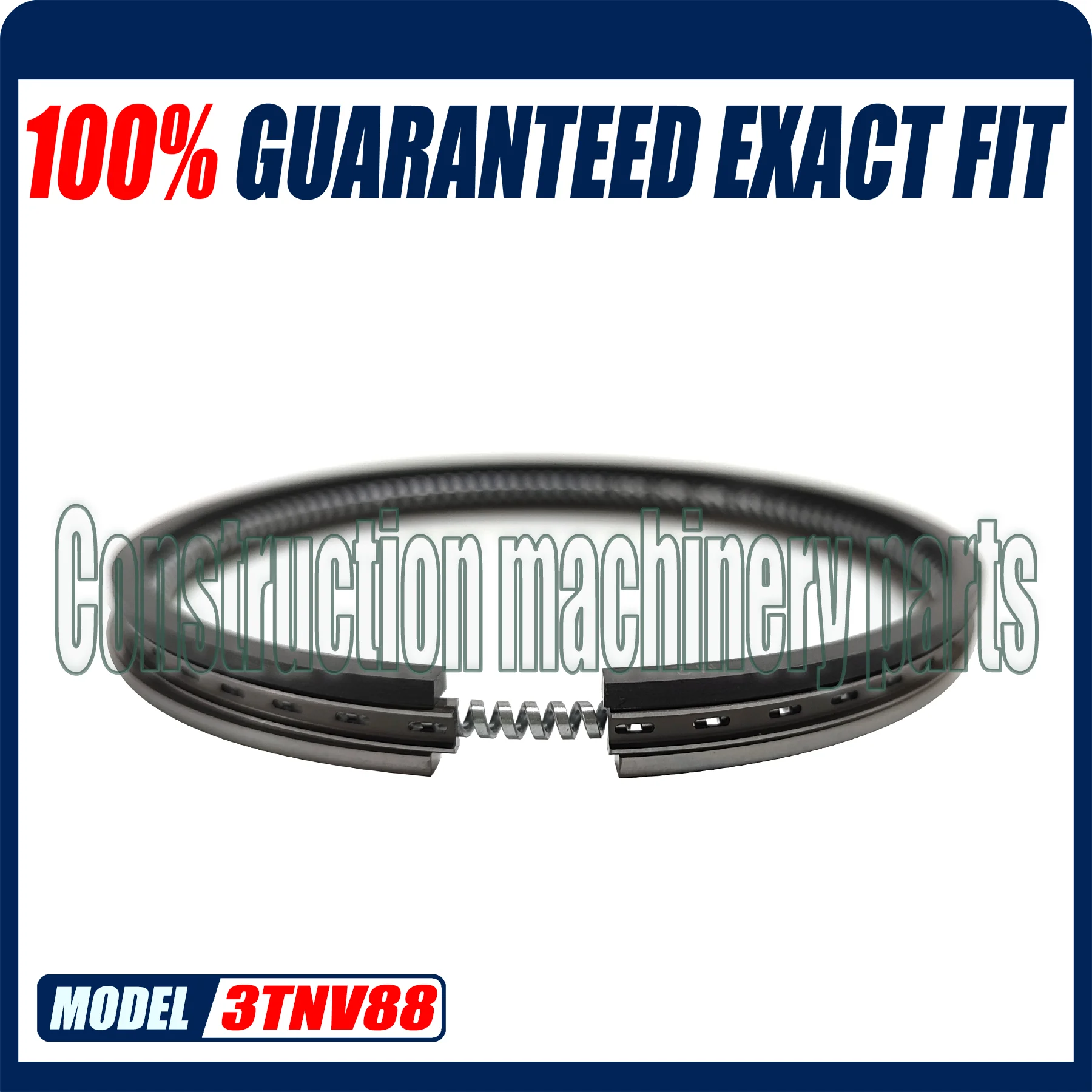 New 3 Sets Piston Ring Set for Yanmar Excavator Forklift 3TNV88 3TNV88-GGE STD