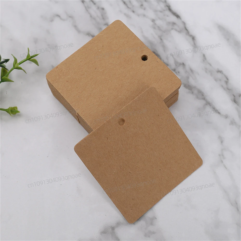 490pcs 6x6cm Square Hang Tags Blank Price Tags for Clothing