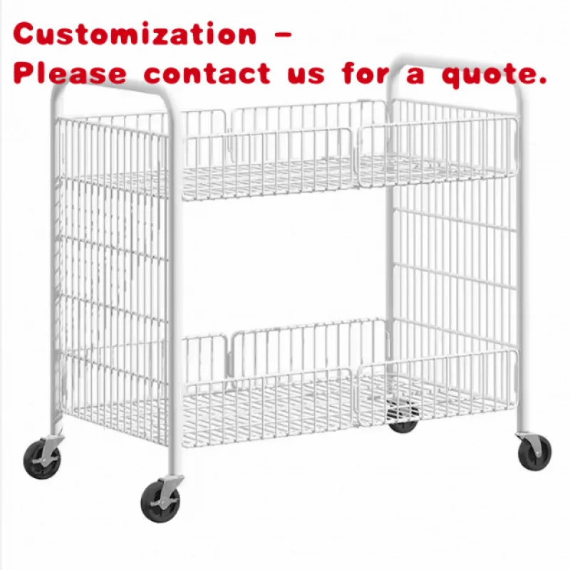 custom.Foldable Trolley Metal Display Racks Movable Display Shelves Stall and Clothing Shop