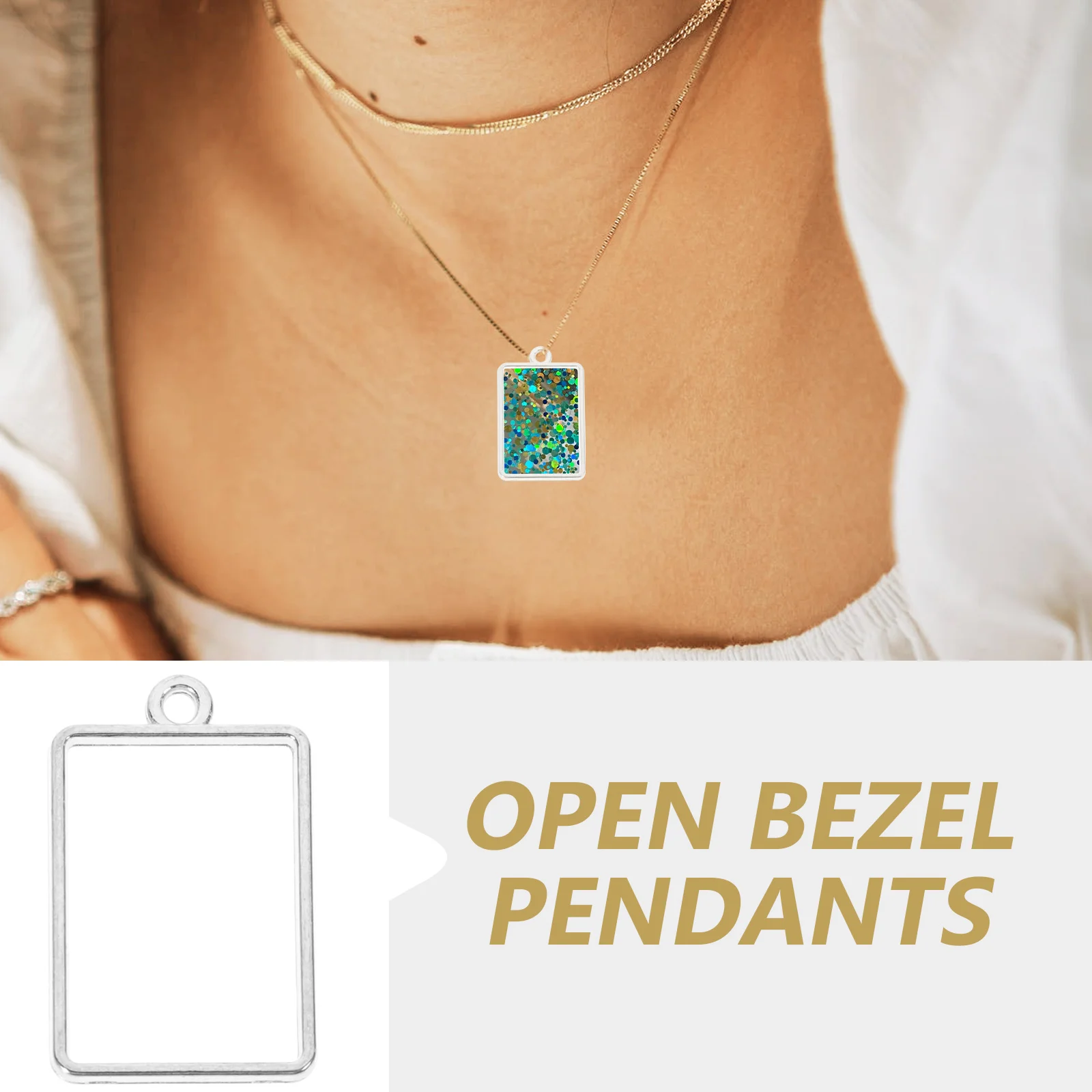 

50 шт., маленькие подвески из сплава с открытым ободом, подвески, ювелирные ободки для ожерелья из смолы, браслета, принадлежности для рукоделия, ободки для изготовления ювелирных изделий