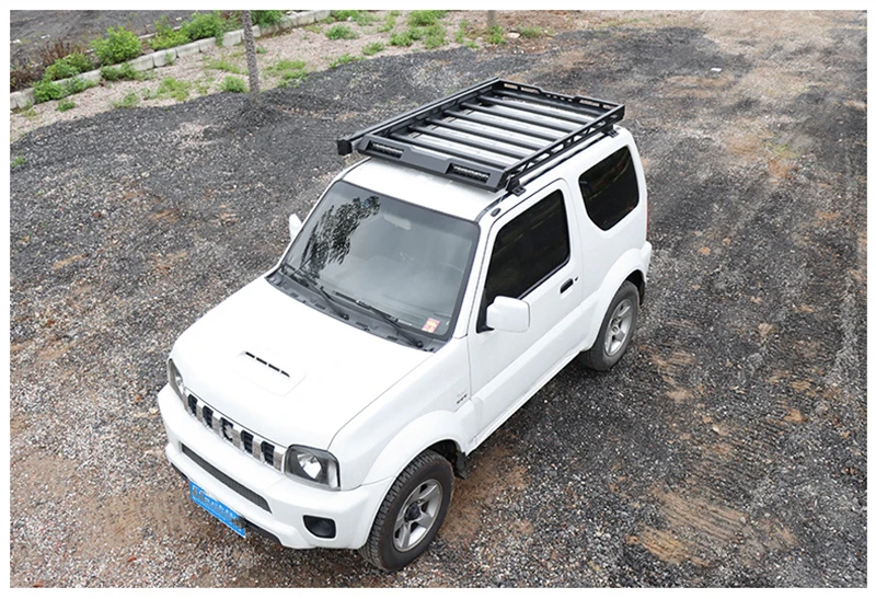 For Suzuki Jimny JB33 JB43 1998-2018 Roof Rack Car Top Luggage Cross Bar Rail Boxes Basket High Quality Aluminum Alloy WithLED