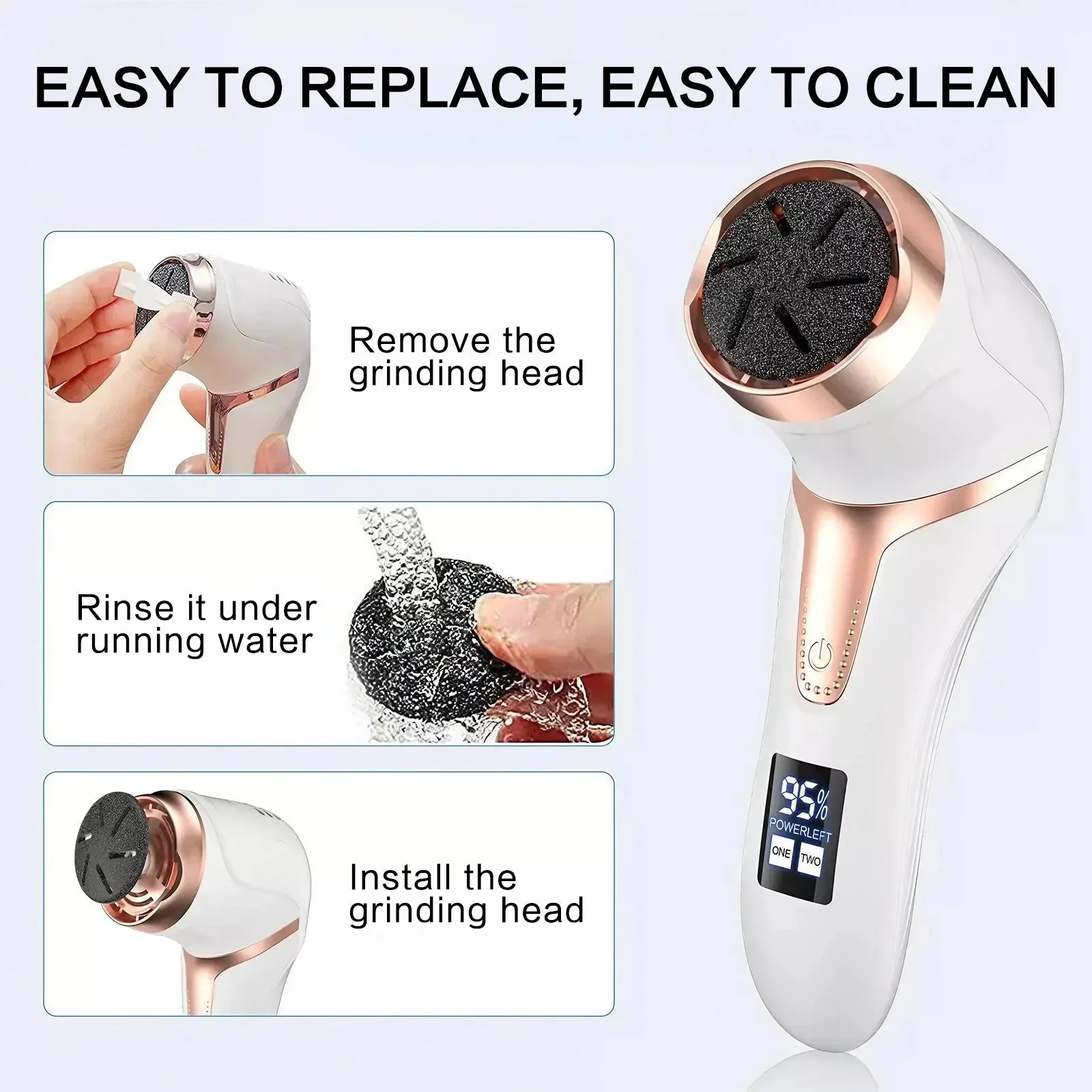 Soins des pieds broyeur électrique étanche dissolvant de peau morte Machine de pédicure sous vide élimination des callosités nettoyage facile