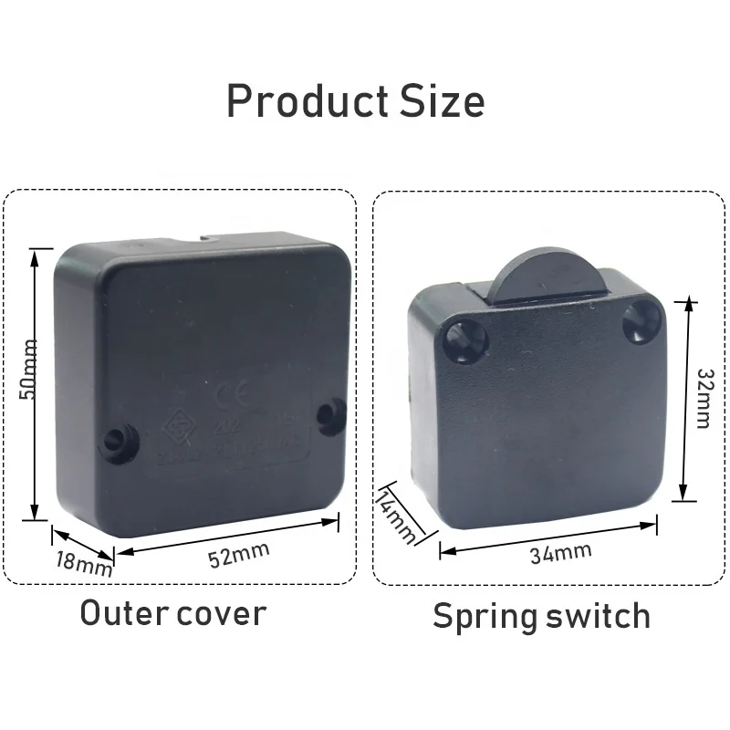 202 Self-Resetting Door Switch Micro Switch for Furniture Wardrobe Cupboard Sliding Doors