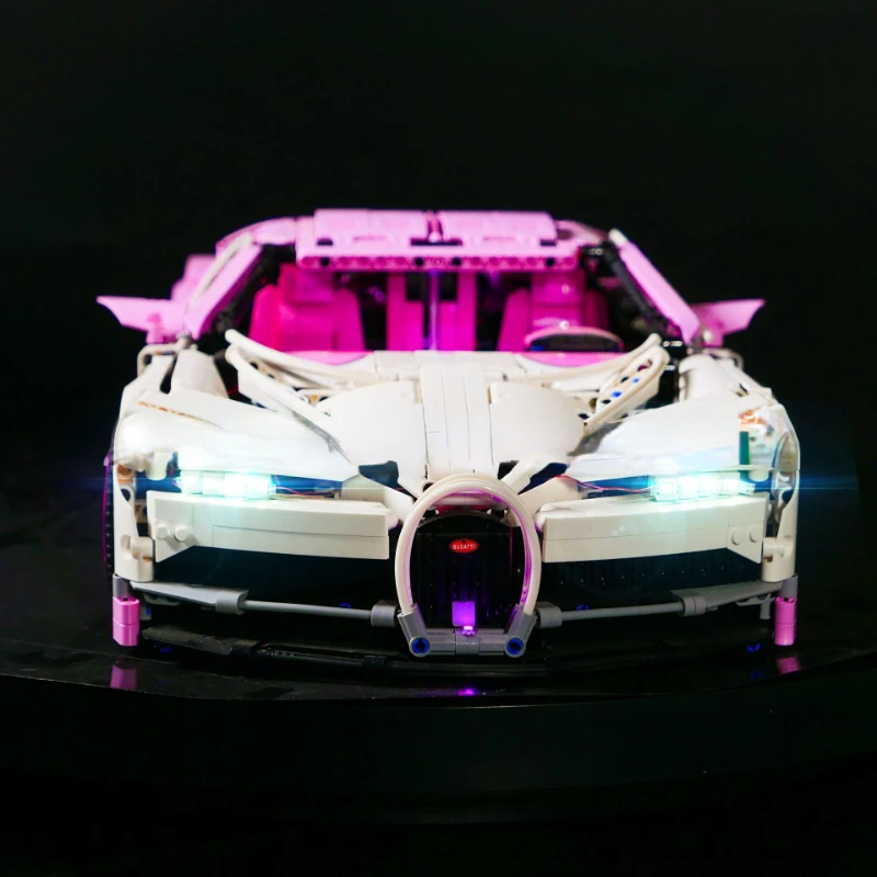 No Model LED Light Set for Pink Bugatti Chiron 42083