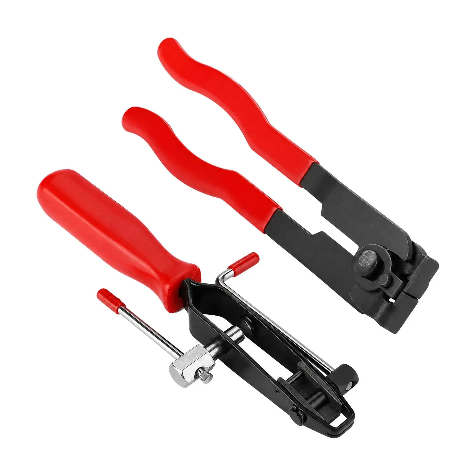 Steel Hose Clamp Pliers Set 2PC Rotating Jaw Automotive Clamp Removal Tool for CV Boot Exhaust Pipe Clamps