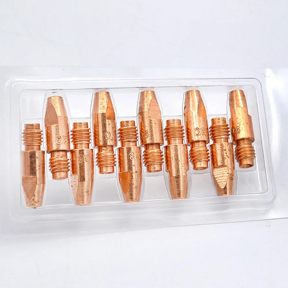 Spare Contact Tip For Zheng Tong Da 36KD MIG MAG Welding Torch 30mm Length M8 Thread Copper Nozzle Gas Cooled Metal Parts