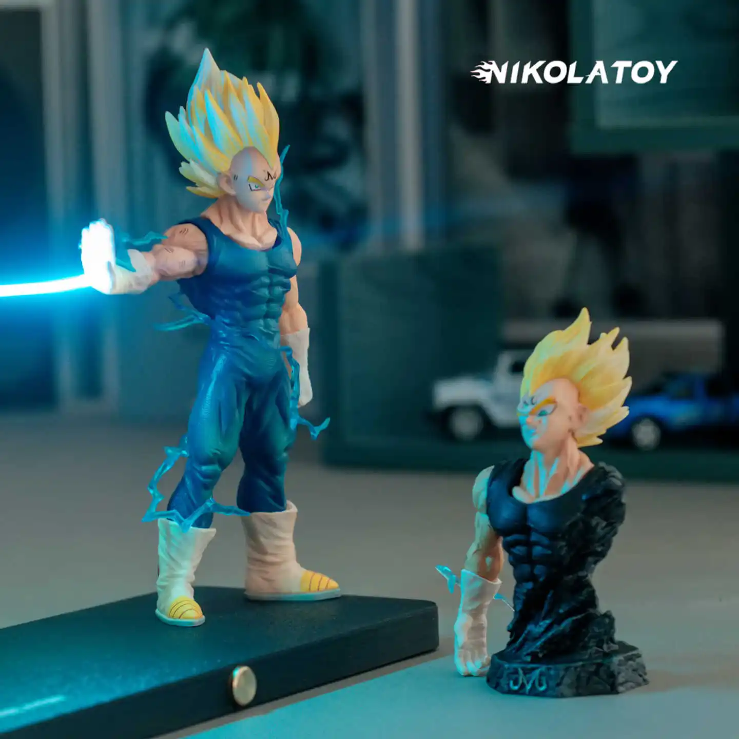 

In Stock Dragon Ball Vegeta Figure Light Goku Action Figurine Nikolatoy Anime Kamehameha Wave Magnetic Light Lamp Model Toy