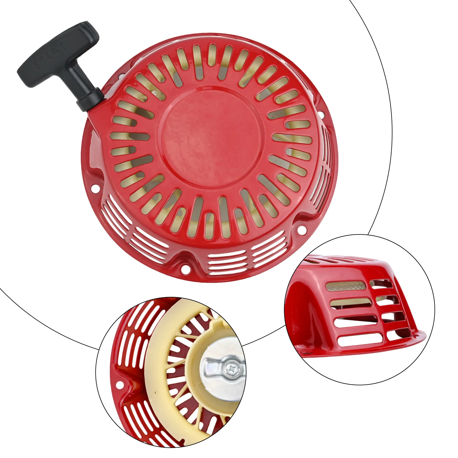 Red For Recoil Pull Starter For For Honda GX240 For GX270 173F 177F Engine Generator Water Lawn Mower Parts view 3
