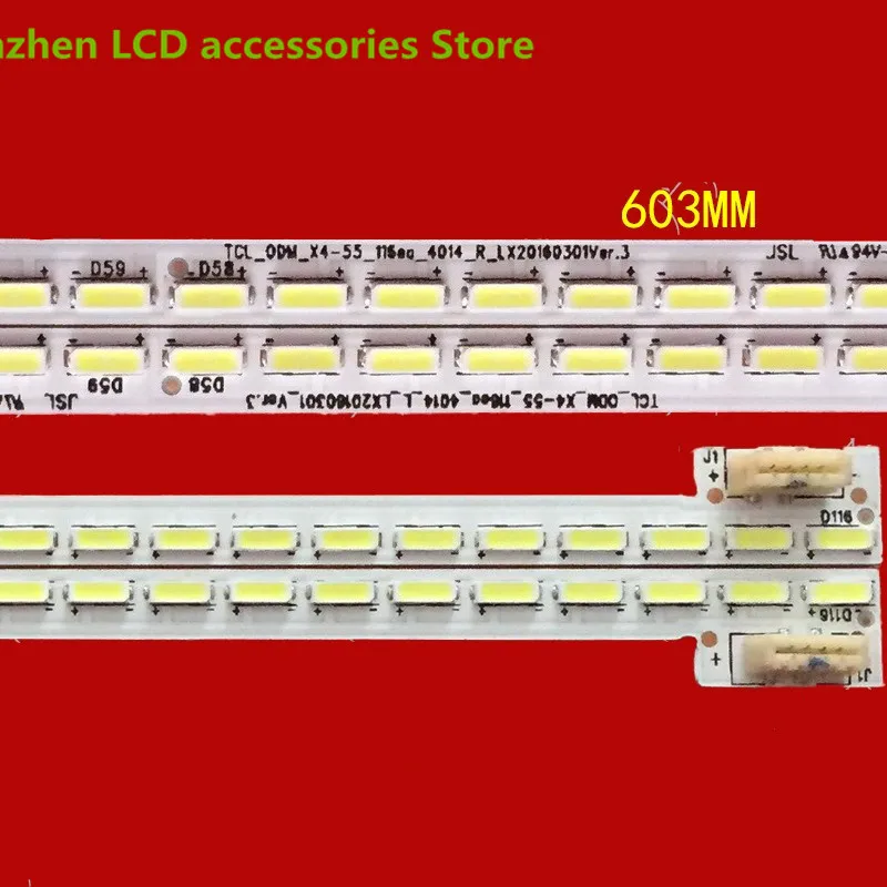 FOR  LETV  4 X55 L554UCNN  LT-20170323A  LVU550CSDX　116LED   603MM  100%NEW   LCD TV backlight bar  left + right