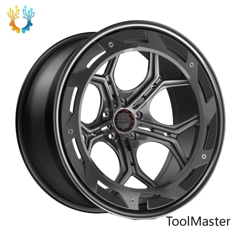 【2026】Black Luxury Aluminum Alloy Wheel 16-24 Inch Rims Forging Alloy Wheel Carbon Fiber Wheel
