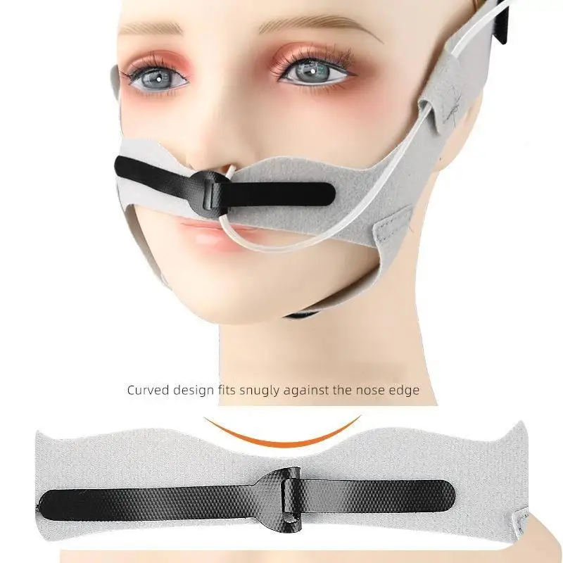 (N) Oxygen Tube Liquid Food Duct Head Duct Fixing Strap Elastic Adjustable Tube Strap Long Term Bed Rest Oxygen Tube Fixation
