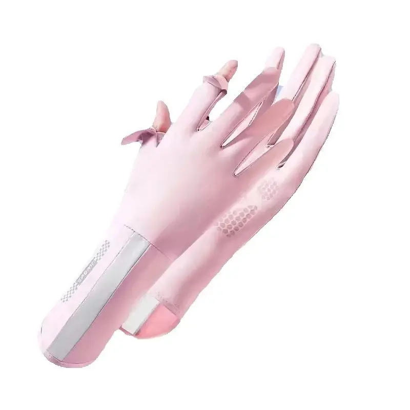 AliExpress WRELS Thin Elastic Ice Silk Sunscreen Gloves Suitable for Men and Women in Summer, UV Sports Bike Anti Slip Driving Clam Shell Touch S