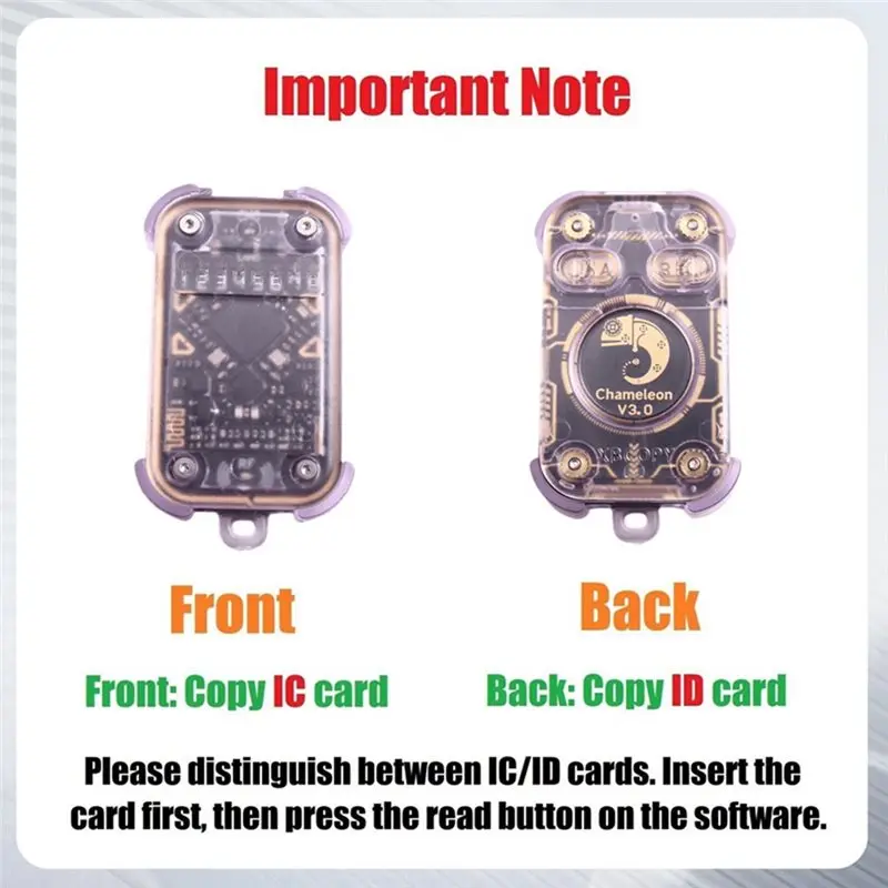 PHILE-ID IC 125K 13.56M Reader Writer Chameleon V3.0 RFID Smart Chip Reader Smart Card Emulator Tag Copyer+ 5XUID Keychain