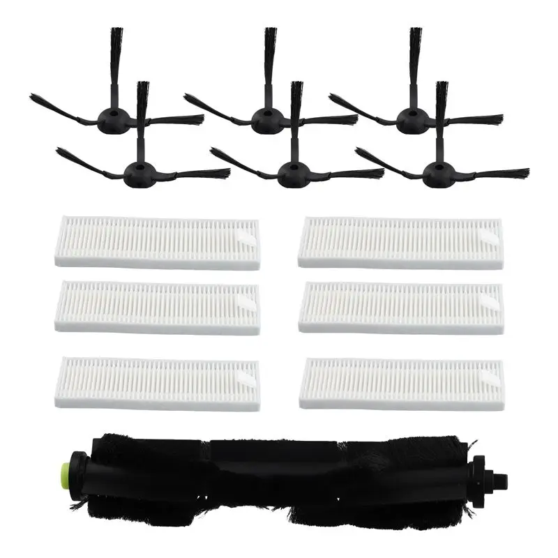 A63Z Upgrade 13Pcs Roller Brush Filter Side Brush Replacement Parts For Qihoo 360 S10 X100 Max Robotic Vacuum Cleaner