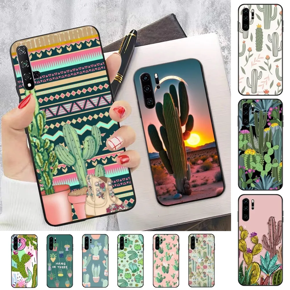 plant cute C-Cactus Phone Case For Huawei P 8 9 10 20 30 40 50 Pro Lite Psmart Honor 10 lite 70 Mate 20lite