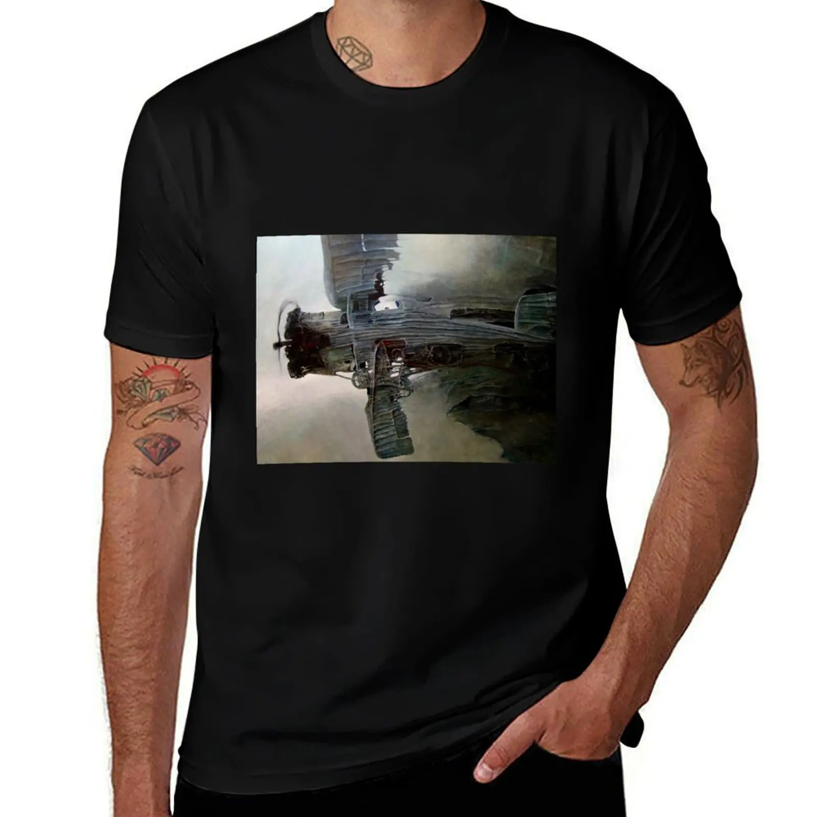 

famous Zdzislaw Beksinski paintings, 1929, Sanok, Poland Surrealism, Magic Realism T-Shirt t shirt for man T-Shirt