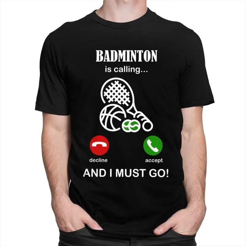 Badminton appelle t-shirts hommes 100% coton t-shirt hauts saint valentin cadeau t-shirts à manches courtes mode T-shirt vêtements