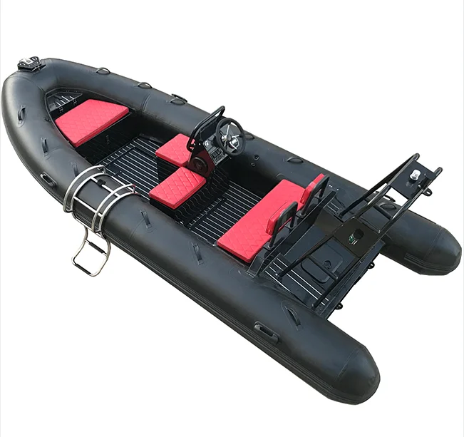جودة عالية 16ft Orca PVC/Hypalon/Orca Rigid الألومنيوم RIB 480 قوارب التجديف القابلة للنفخ للبيع #4
