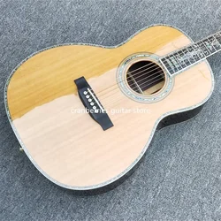 Electric Acoustic Guitar with Ebony Fingerboard, Factory, 39 Inches, 100% All Real, 00045 Model, Free Shipping