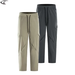 LNGXO Unisex Waterproof Mountaineering Pants Quick-Dry Stretch Summer Cargo Pants Adjustable Hem For Hiking Camping Trekking