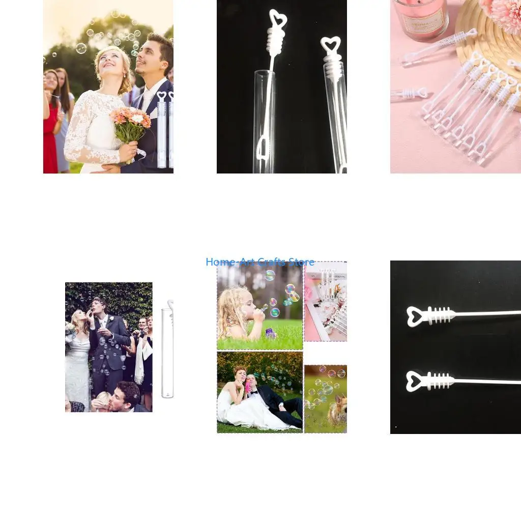 Y3NA 20Pcs Wedding Bubble Tube Machine Bubble Holder Bottle Tubes for Kids